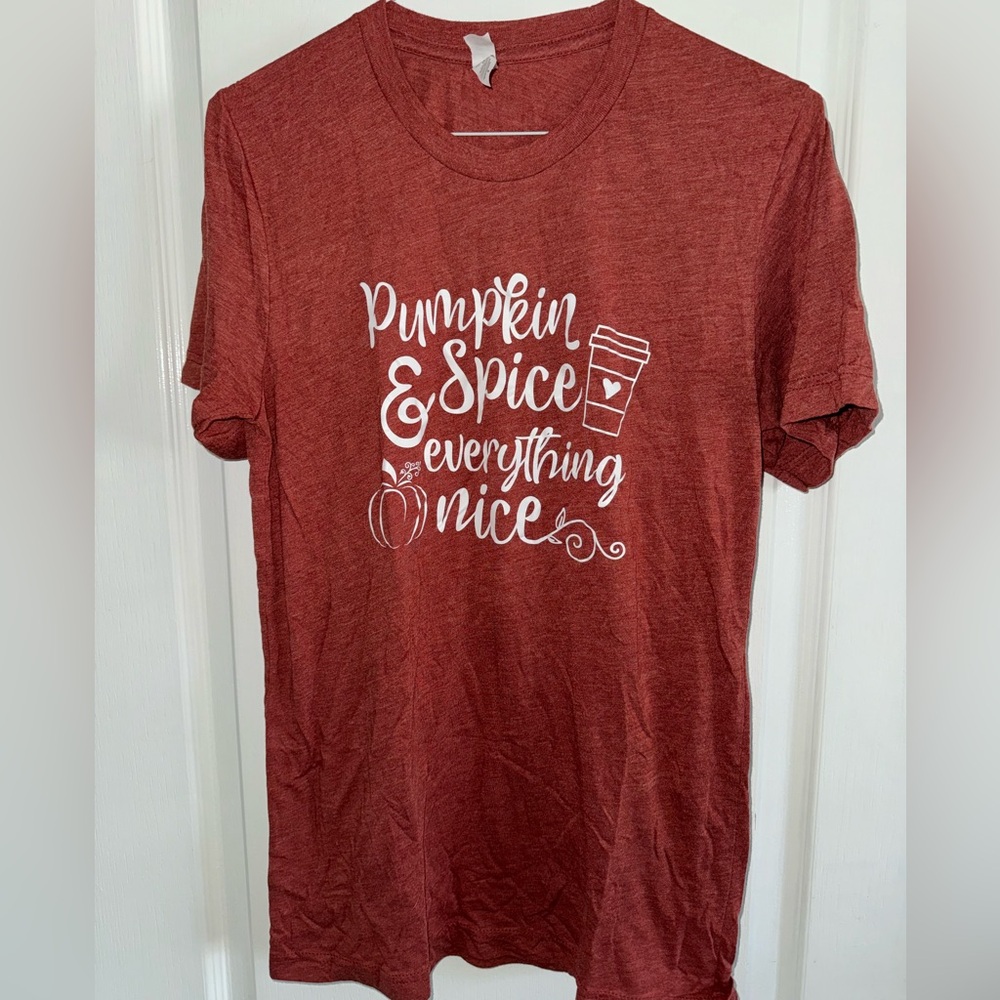 Pumpkin Spice and Everything Nice Tee by Bella + Canvas Size Small